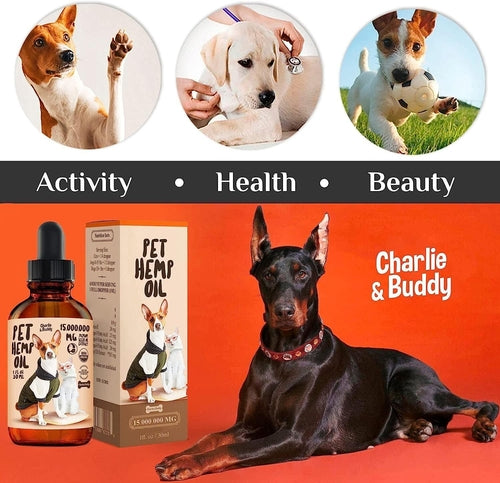 Charlie Buddy H–µmp Oil for Dogs Cats Hi—Ä and J–æint Supp–ært and